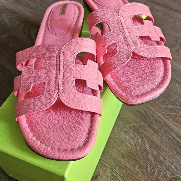 Sam Edelman size 8 Coral pink leather sandal - Picture 2 of 4